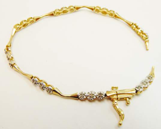 10K Yellow Gold 0.40 CTTW Diamond Tennis Bracelet - For Repair 5.2g image number 3