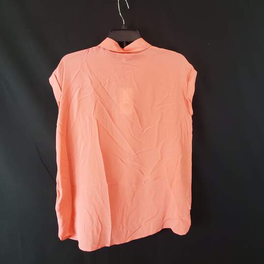 A Loves A Women Pink Button Up Top Sz S NWT image number 4