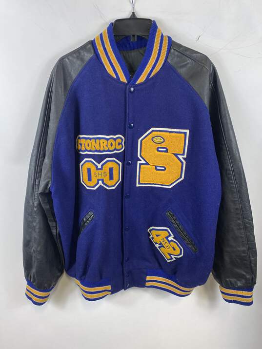 Lettermen's Club Purple Stoneroc SHS Varsity Jacket 52 image number 1