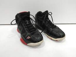 Fila Men's Retro Black/Red Basketball Shoes Size 11