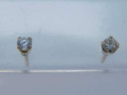 14K Gold 0.22 CTTW Round Diamond Stud Earrings 0.5g