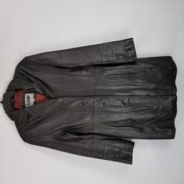 Tuskany  Men Black Leather Jacket XL