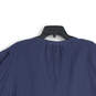 NWT Womens Blue Ruffle Split Neck Short Sleeve Pullover Blouse Top Size XL image number 4