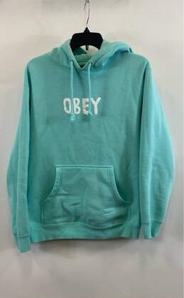 Obey Green Hoodie Sweatshirt - Size SM