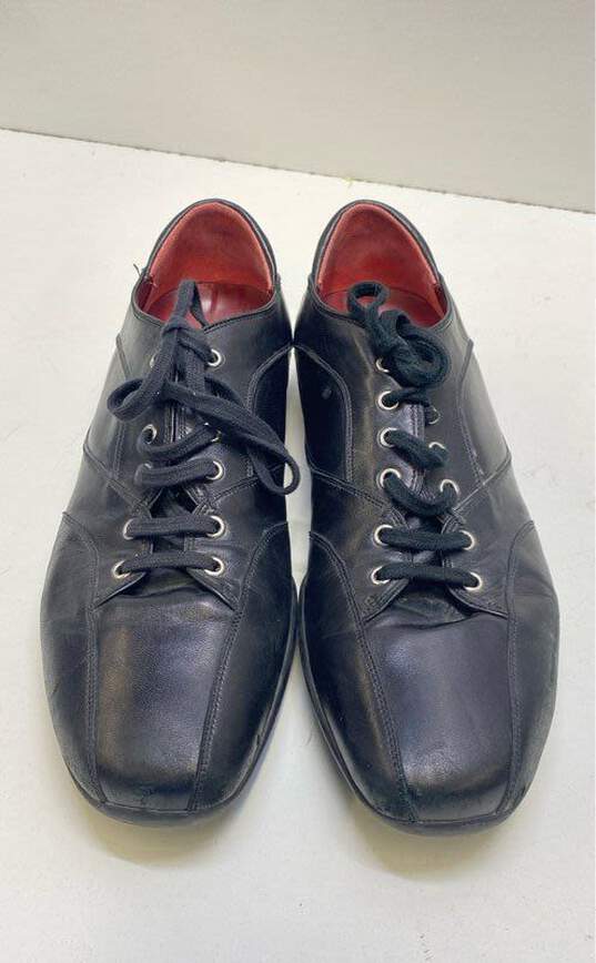 Bally Leather Lace Up Driving Shoes Black 7.5 image number 2