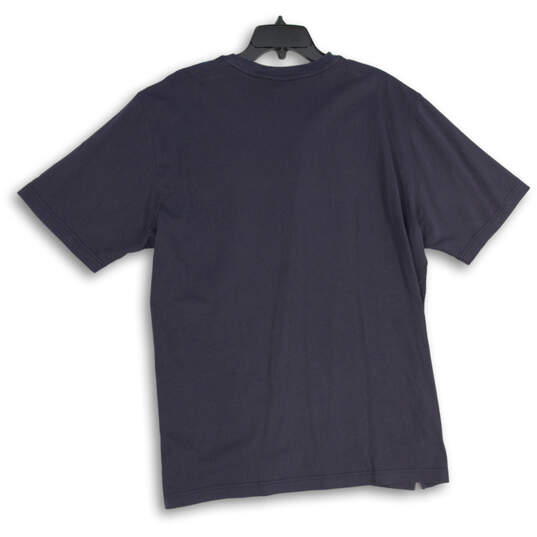 Mens Navy Blue Short Sleeve Crew Neck Regular Fit Pullover T Shirt Size XXL image number 2