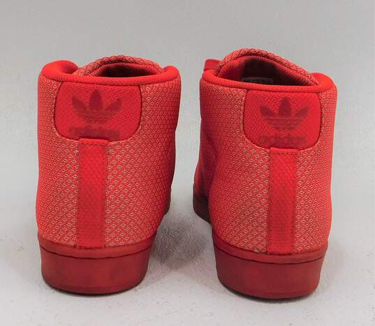 Adidas Originals Pro Model Weave Triple Red Men's Shoe Size 9 image number 3