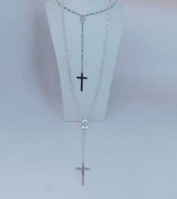 Vintage & Contemporary Clear & Aurora Borealis Rosary Prayer Beads 66.2g