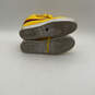 Mens Vulc 13 Yellow Leather High Top Lace-Up Round Toe Sneaker Shoes Sz 10 image number 4