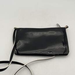 Kate Spade Womens Black White Leather Accents Zipper Mini Crossbody Bag Purse alternative image