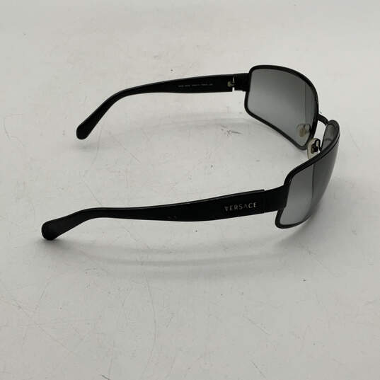Womens 2046 Black Full Rim Gradient Lens Framed Rectangle Sunglasses image number 5
