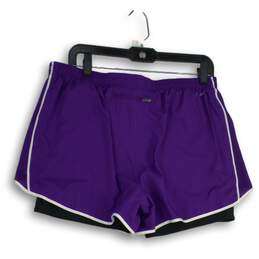 Nike Womens Purple Elastic Drawstring Waist Back Zip Athletic Shorts Size XL alternative image
