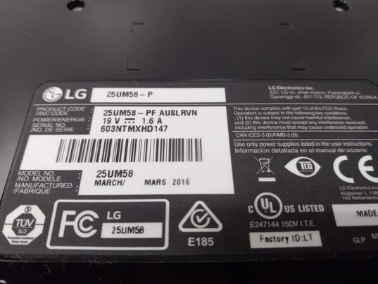 LG LCD Ultra Wide Computer Monitor Model 25UM58-P - IOB image number 5