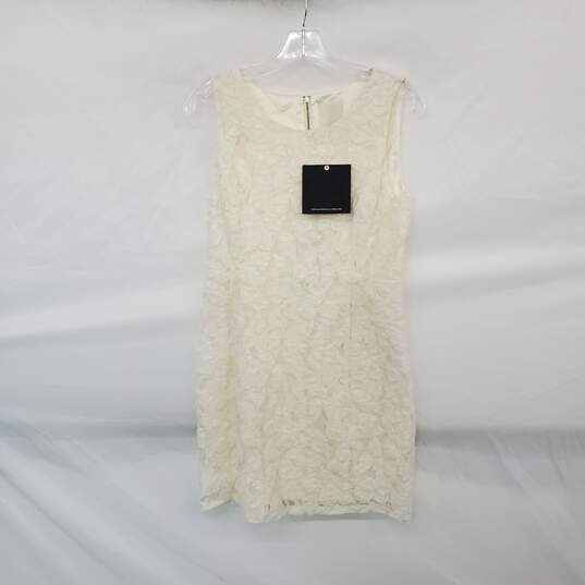 Mcginn Ivory Lined Lace Sleeveless Sheath Dress WM Size 6 NWT image number 1