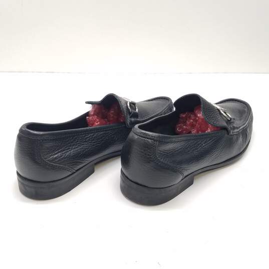 Sandrino Enrico Black Leather Horsebit Loafers Shoes Men's Size 8.5 D image number 4