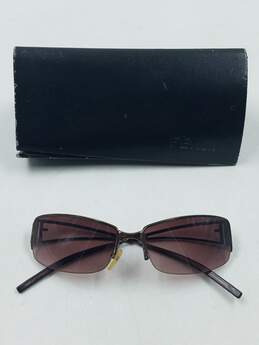 Fendi Bronze Rectangle Tinted Sunglasses