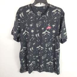 Nike Men Black All Over Print T Shirt XL