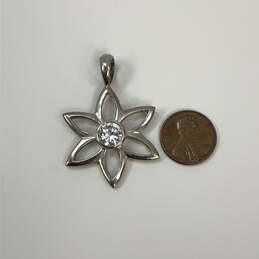 Designer Silpada 925 Sterling Silver Star Crystal Cut Stone Charm Pendant