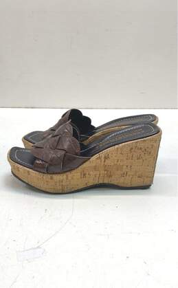 Donald J. Pliner Brown Wedge Platform Sandal Size 6.5 alternative image