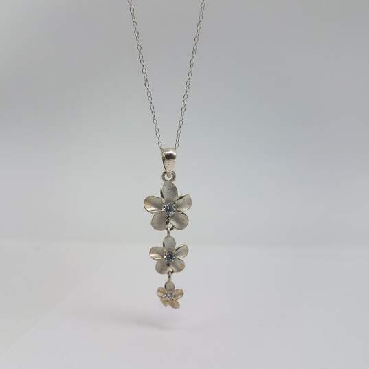 Sterling Silver Multi Gemstone Pendant Necklace Bundle 2pcs 21.3g image number 20
