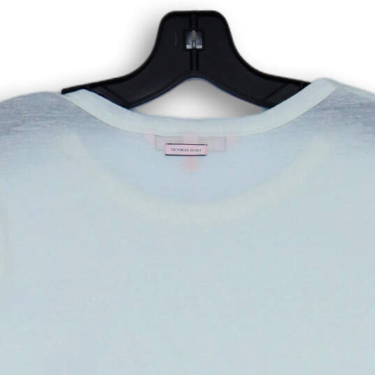Womens White Short Sleeve Round Neck Comfort Pullover T-Shirt Size Medium image number 4
