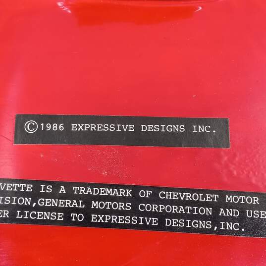Vintage Classic Ceramic Automobile Red Corvette Trinket Box IOB image number 7