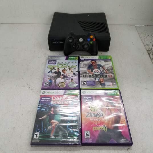 Microsoft Xbox 360 Slim 250GB Console Bundle Controller & Games #7 image number 1