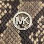 Michael Kors Womens Brown Snakeskin Print Zipper Clutch Zip-Around Wallet image number 5