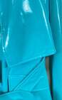 Miriam Al Sibai Women Blue PVC Leather Coat L/XL image number 5