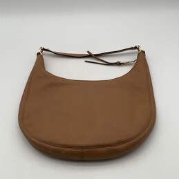 Womens Brown Pebble Leather Outer Pockets Single Strap Zip Hobo Bag alternative image