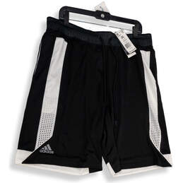 NWT Mens Aeroready Black White Drawstring Pull-On Athletic Shorts Size 2XL
