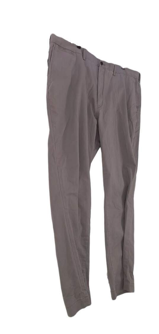 NWT Polo Ralph Lauren Mens Gray Pockets Flat Front Chino Pants Size 46BX32 image number 2