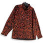 Mens Red Black Printed Slim Fit Long Sleeve Collared Button-Up Shirt Sz XXL image number 1