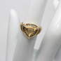 14K Yellow Gold Diamond Accent Ring Size 4.25 FOR SETTING - 3.8g image number 2