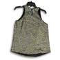 NWT Womens Gold Silver Sequins Crew Neck Sleeveless Keyhole Back Tank Top Sz 8 image number 2