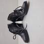 Linea Black Leather Wedge Lace Up Bootie Shoes Size 6 image number 1