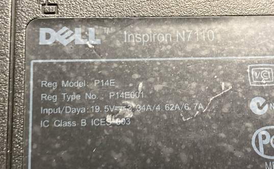 Dell Inspiron N7110 17.3" Intel Core i7 Windows 7 (FOR PARTS/REPAIR) image number 7