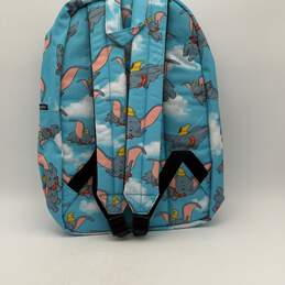 Womens Blue Flying Dumbo Printed Adjustable Strap Outer Pockets Backpack alternative image