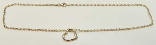 Artisan 925 Open Heart & Knot Pendant Cable & Box Chain Necklaces 13.2g image number 2