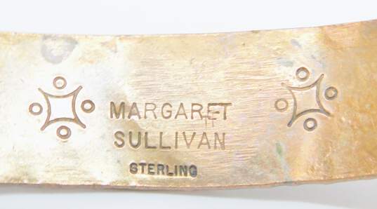 Margaret Sullivan Copper & Sterling Silver Floral Scrolled Cuff Bracelet 22.4g image number 5