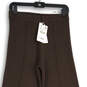 NWT Womens Brown Flat Front Elastic Waist Pull-On Ankle Pants Size Small image number 3