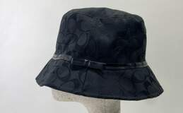 COACH Black Signature Jacquard Sun Bucket Hat alternative image