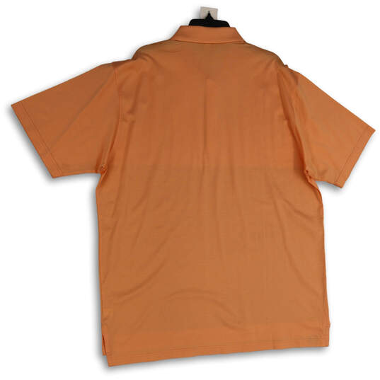 NWT Mens Orange Spread Collar Short Sleeve Polo Shirt Size XXL image number 3