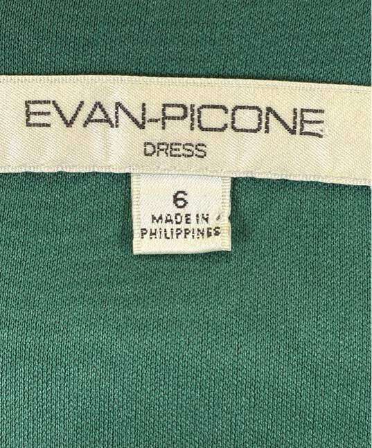Evan-Picone Womens Green Short Sleeve Pullover Blouson Midi Dress Size 6 image number 3