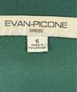 Evan-Picone Womens Green Short Sleeve Pullover Blouson Midi Dress Size 6 image number 3