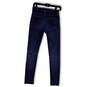 Womens Blue Denim Medium Wash Pockets Stretch Skinny Leg Ankle Jeans Sz 24R image number 2