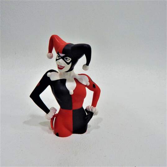 DC Comics ~ Harley Quinn ~ PVC Bust ~ Coin Bank Suicide Squad Piggy Bank 8” image number 1