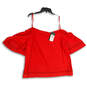 NWT Womens Red Off The Shoulder Short Sleeve Blouse Top XL image number 1