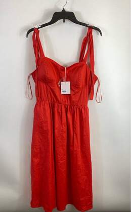 Lauren Conrad Orange Casual Dress - Size Large