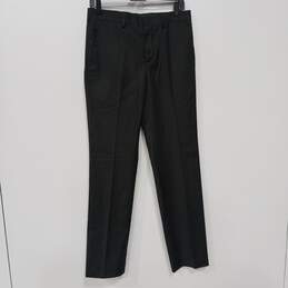 NWT Mens Black Flat Front Slash Pockets Straight Leg Dress Pants Size 29X32